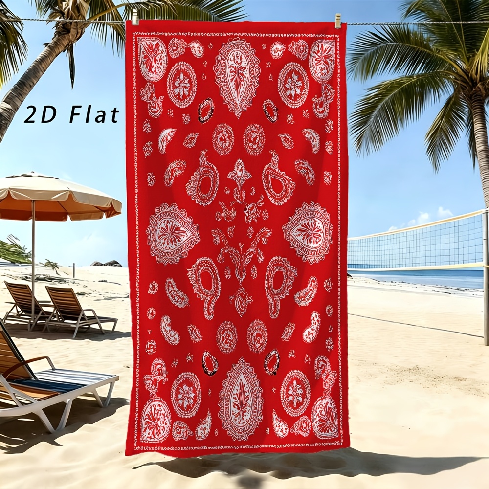Woven Scarf Blanket - Классическое пляжное полотенце-бандана с традиционным белым