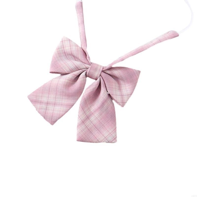 Bow Tie Pre Tied - Женский предварительно завязанный галстук Розовый клетчатый