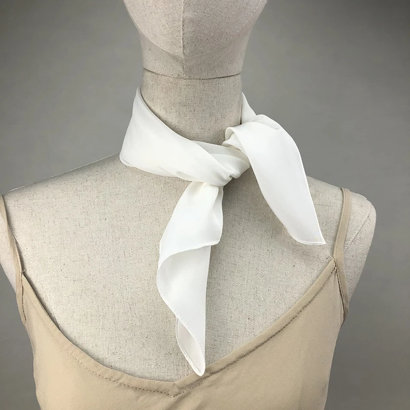 Ascot Neck Scarf - Новый женский шелковый шарф с квадратным
