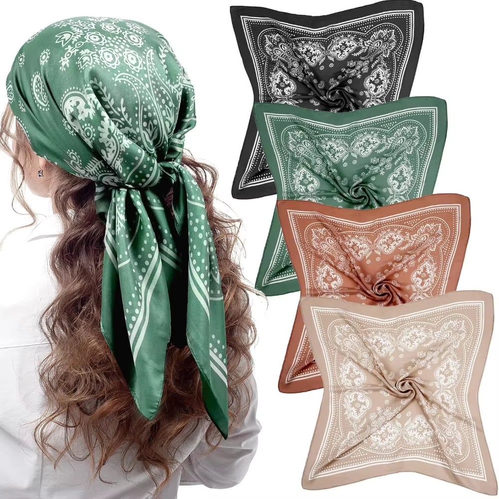 Ascot Neck Scarf - Роскошный брендовый шелковый квадратный шарф с