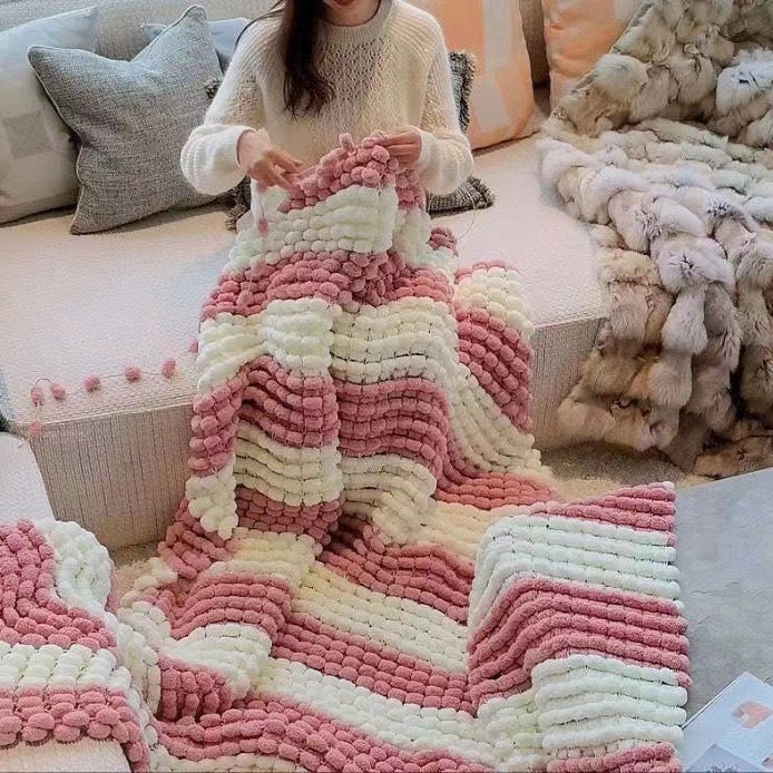 Woven Scarf Blanket - Пряжа для помпонов 130 г/рулон, разноцветная,