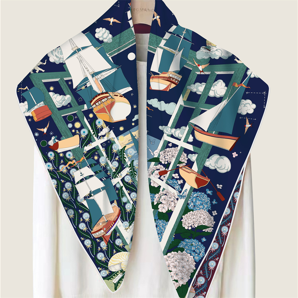 Шелковые платки-шарфы 90 см с  – обзор и цена Scarf Silk Square