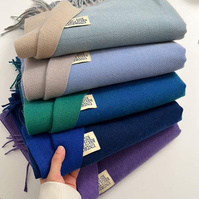 Модный однотонный кашемировый  – обзор и цена Woven Scarf Blanket
